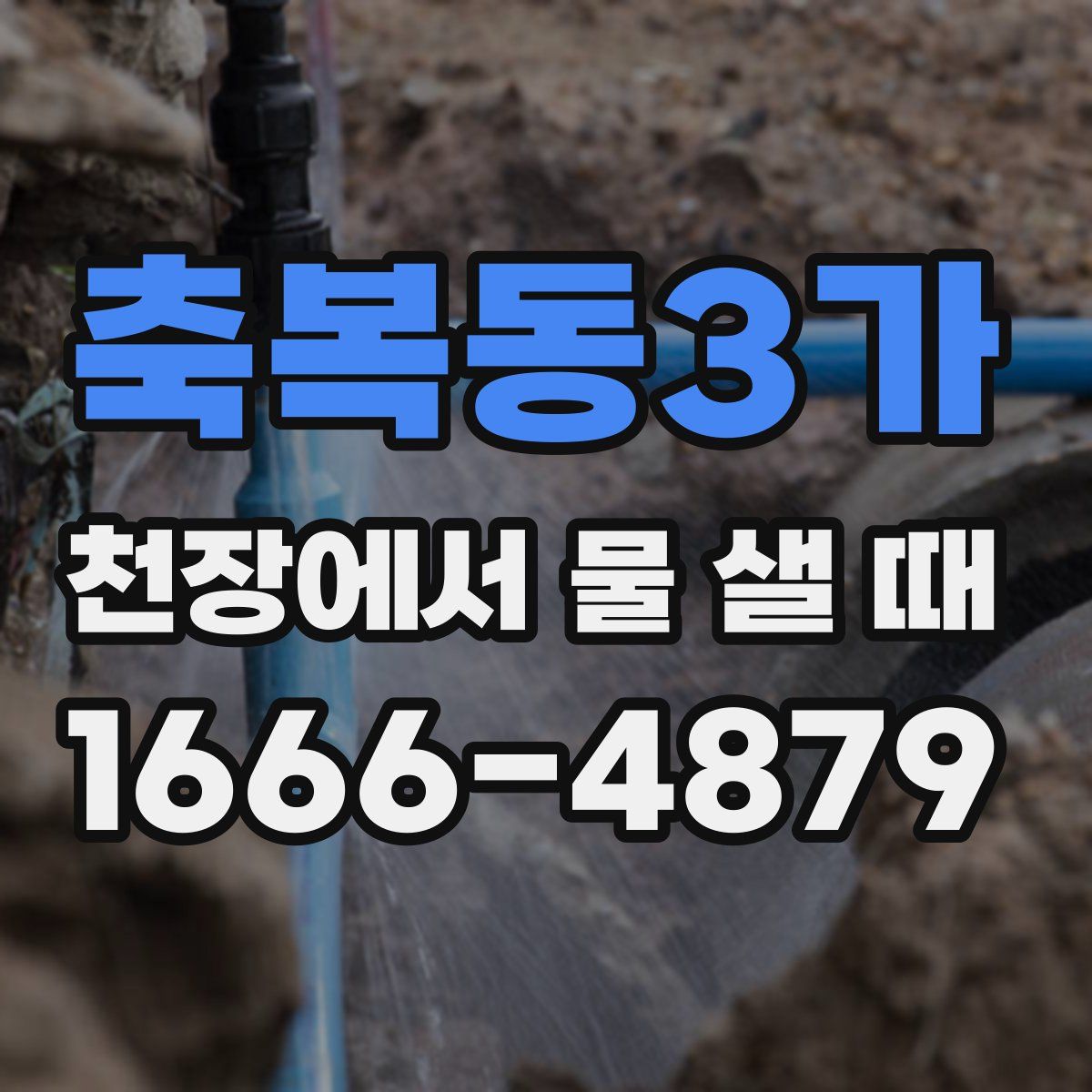 축복동3가 천장에서 물 샐 때