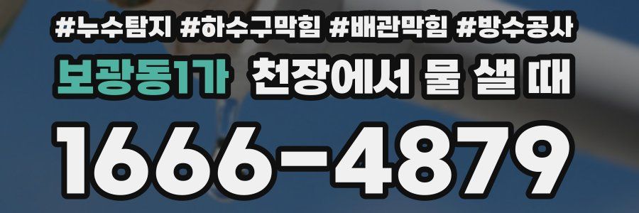 보광동1가 천장에서 물 샐 때