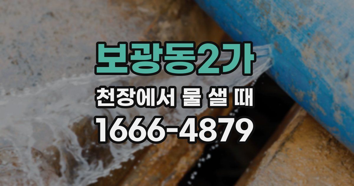 보광동2가 천장에서 물 샐 때