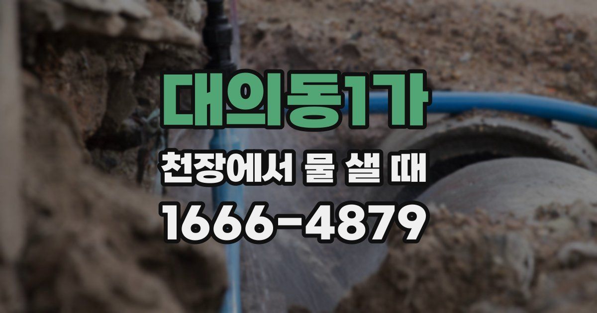 대의동1가 천장에서 물 샐 때
