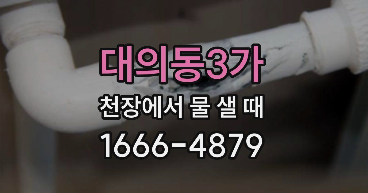 대의동3가 천장에서 물 샐 때