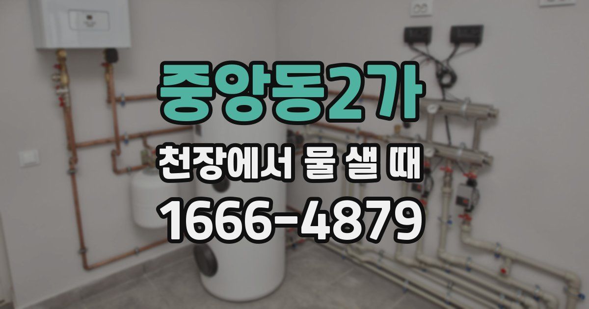 중앙동2가 천장에서 물 샐 때