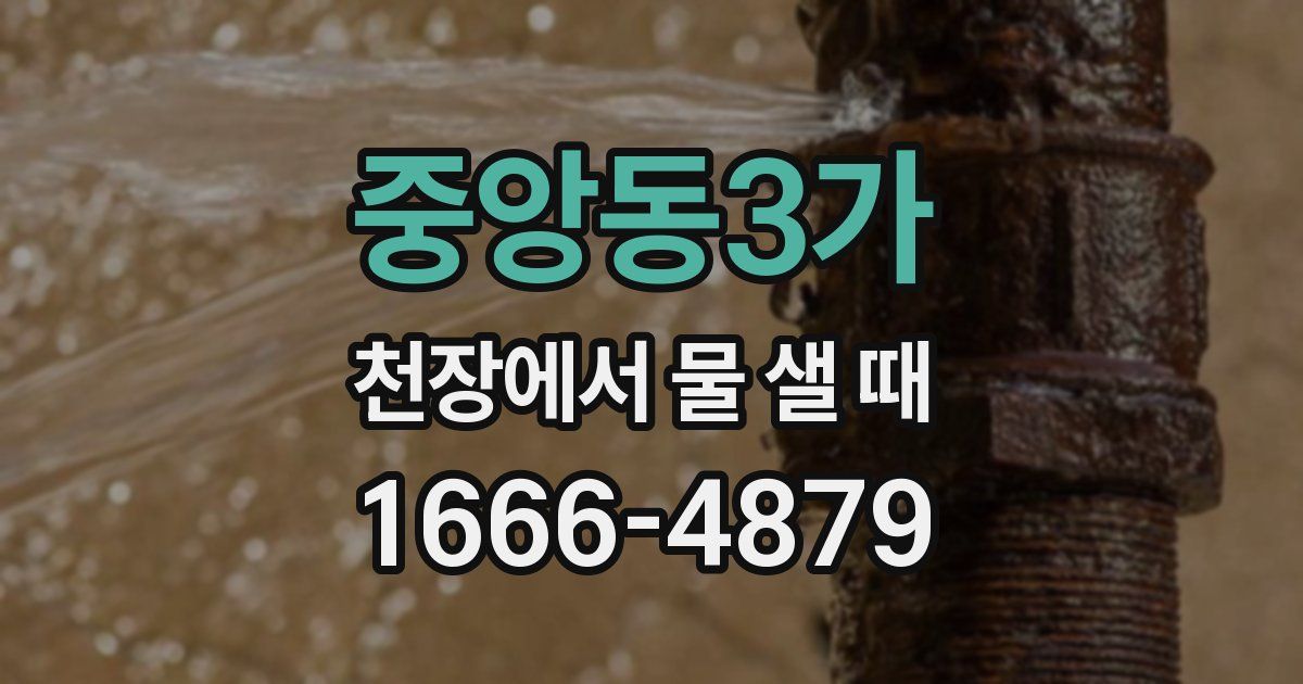 중앙동3가 천장에서 물 샐 때