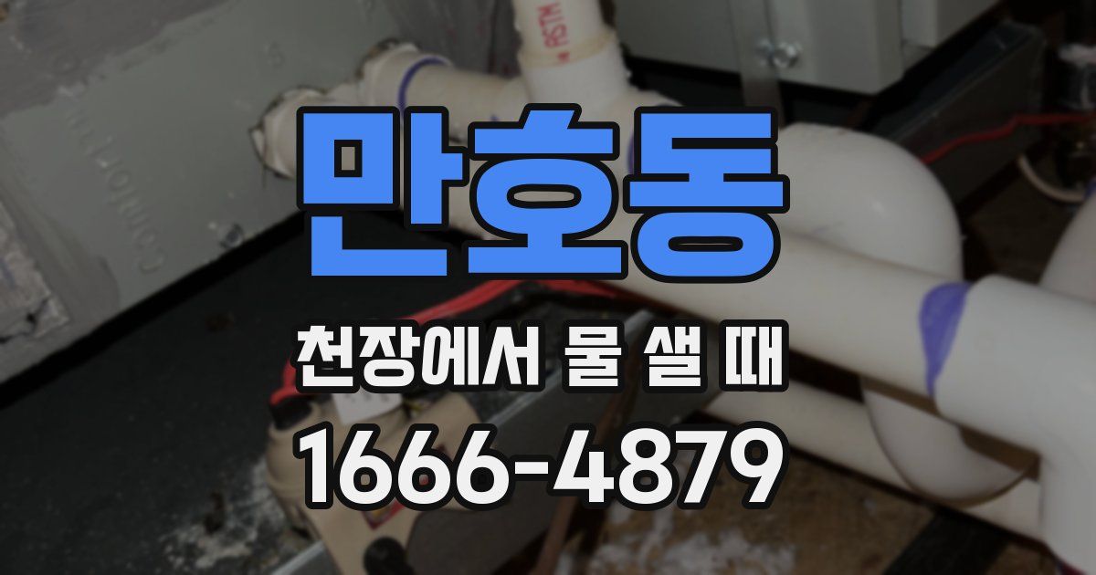 만호동 천장에서 물 샐 때