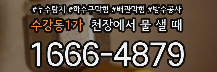 수강동1가 천장에서 물 샐 때