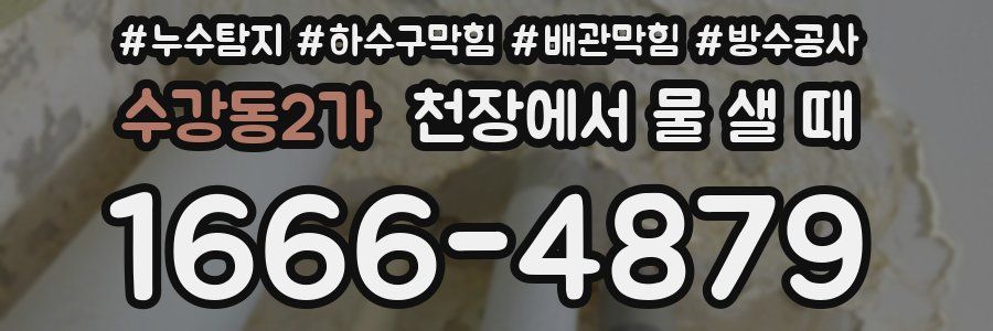 수강동2가 천장에서 물 샐 때
