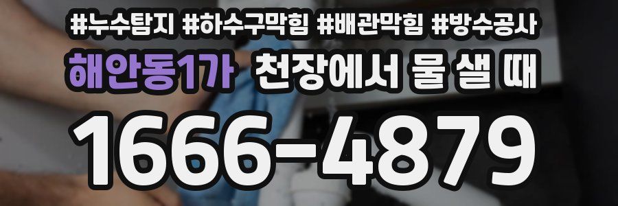 해안동1가 천장에서 물 샐 때