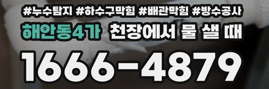 해안동4가 천장에서 물 샐 때