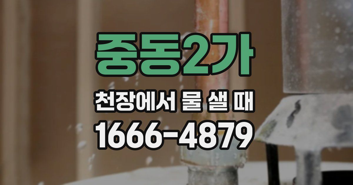 중동2가 천장에서 물 샐 때
