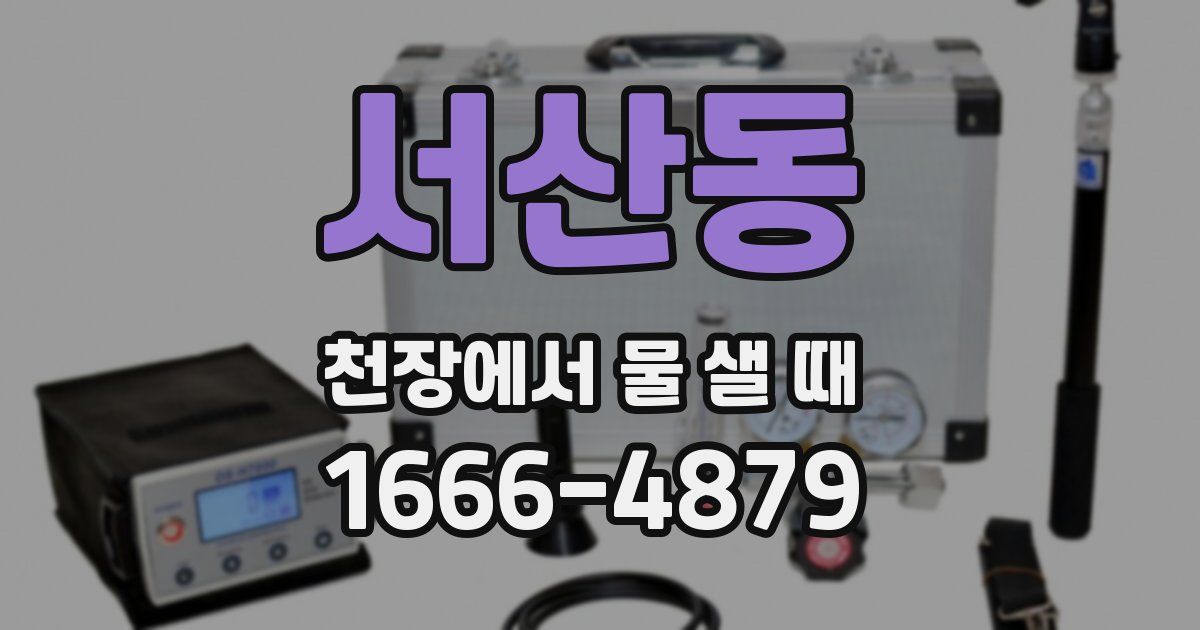 서산동 천장에서 물 샐 때
