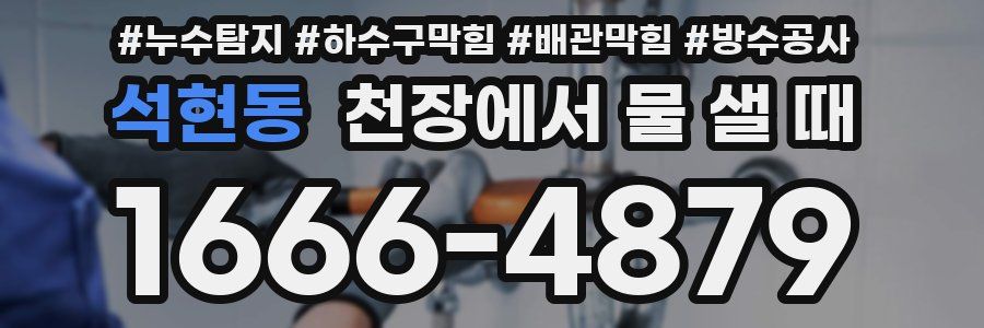 석현동 천장에서 물 샐 때