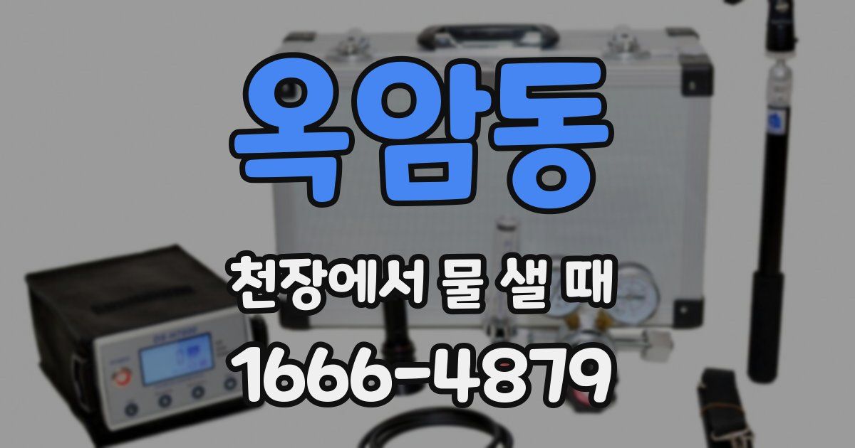 옥암동 천장에서 물 샐 때