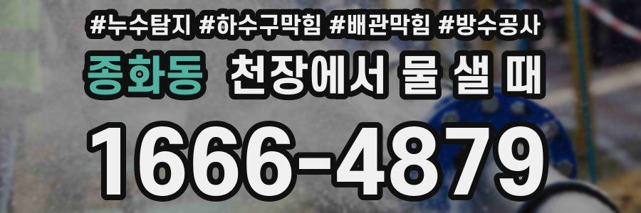 종화동 천장에서 물 샐 때