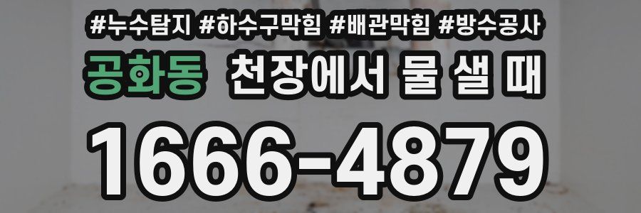 공화동 천장에서 물 샐 때
