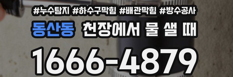 동산동 천장에서 물 샐 때
