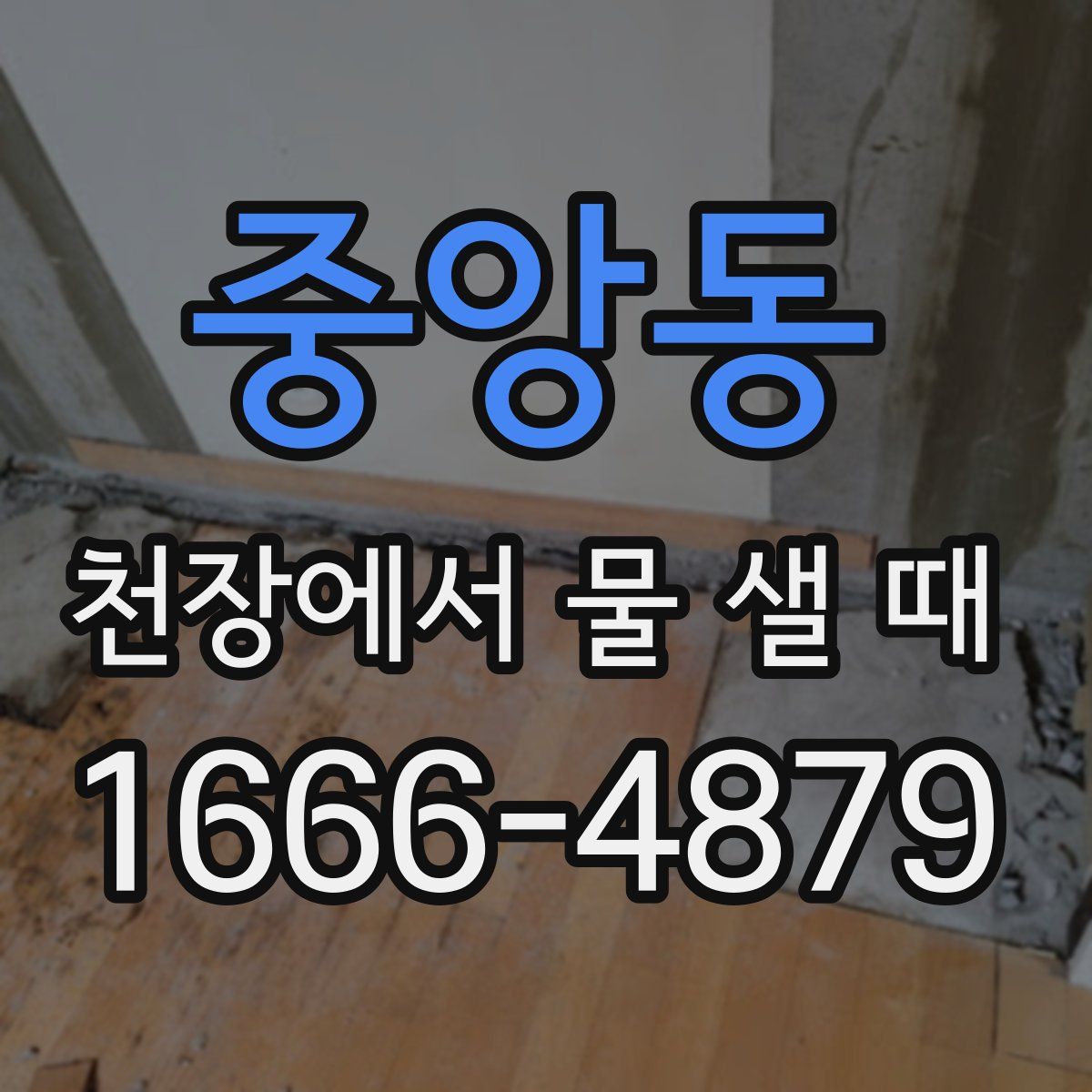 중앙동 천장에서 물 샐 때