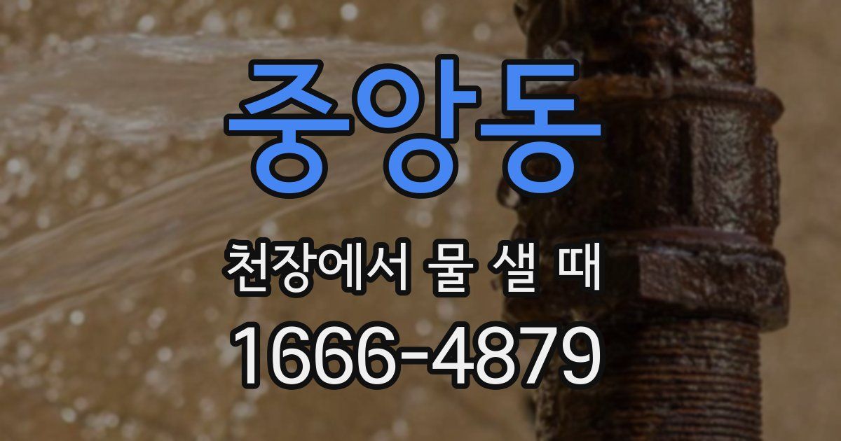 중앙동 천장에서 물 샐 때