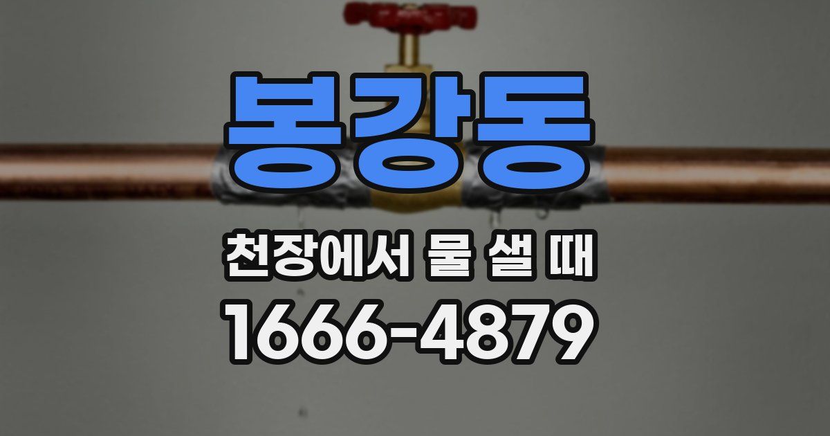 봉강동 천장에서 물 샐 때