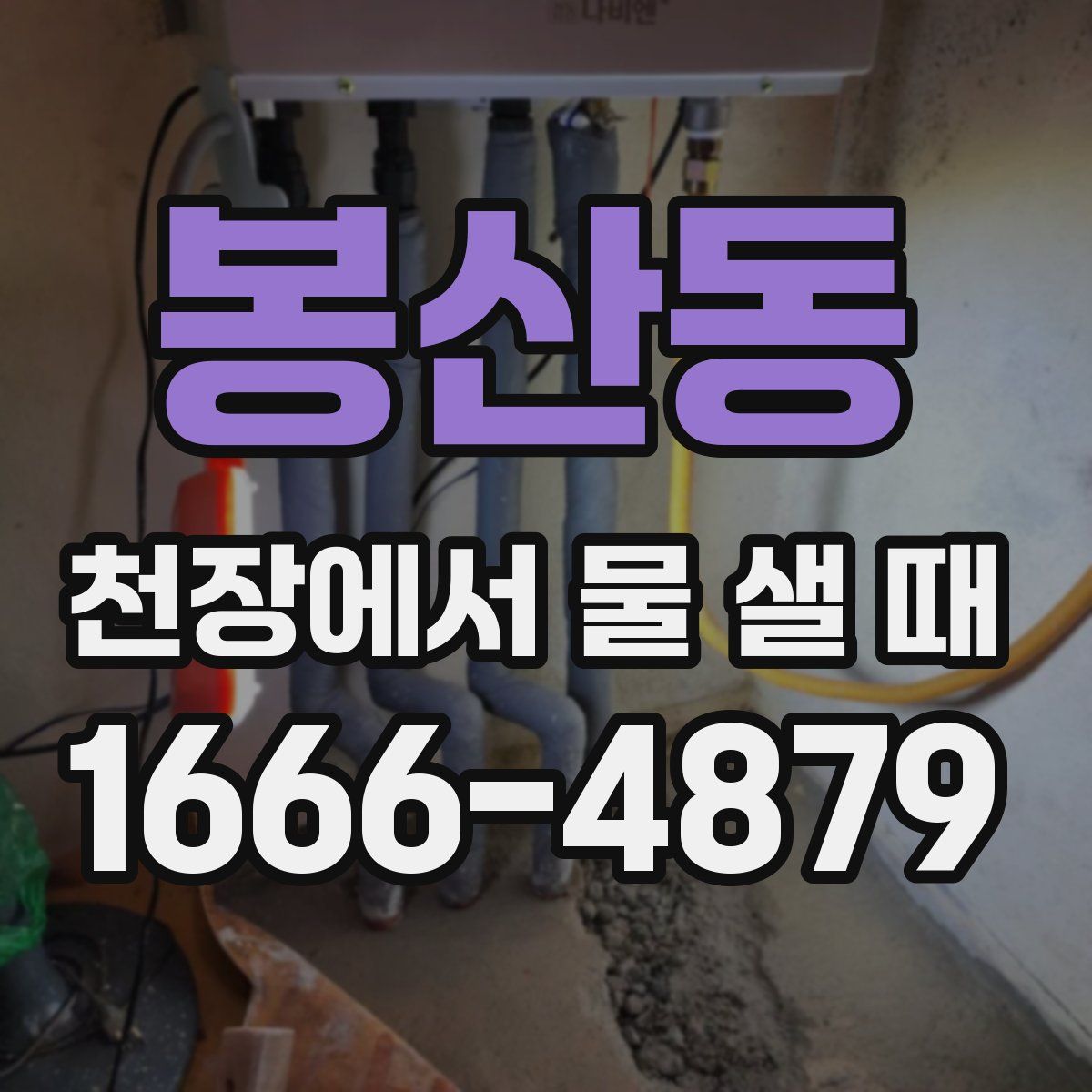 봉산동 천장에서 물 샐 때