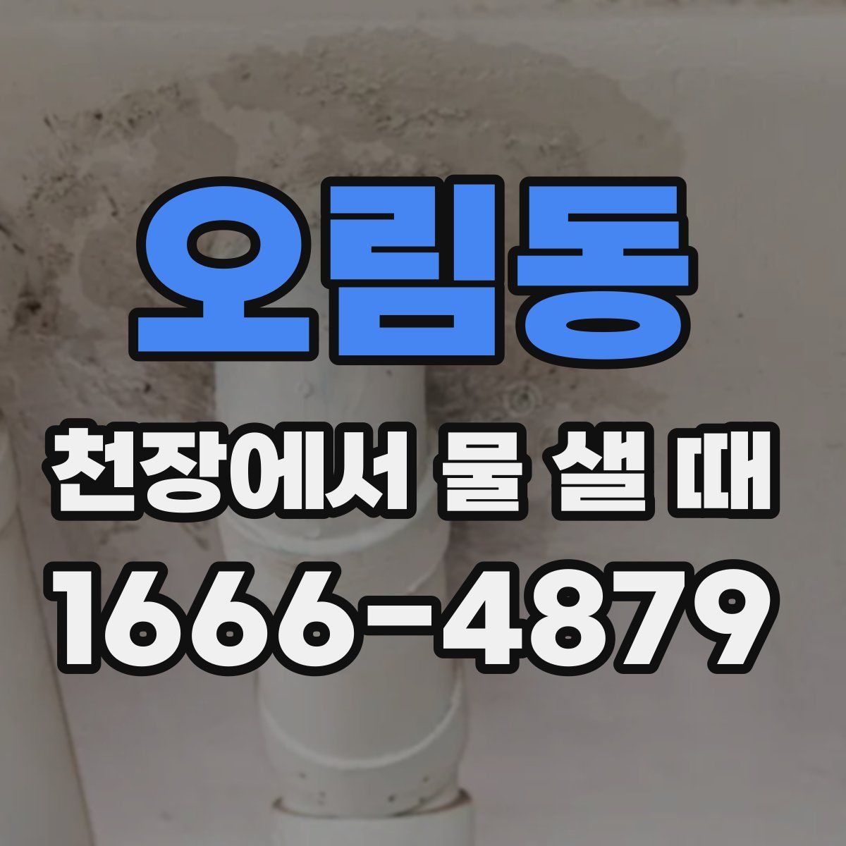 오림동 천장에서 물 샐 때