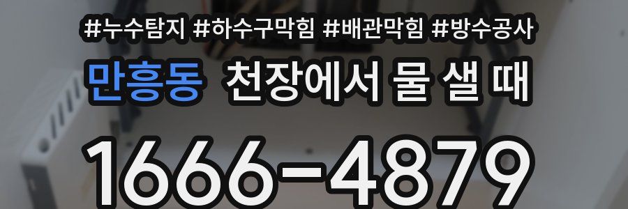 만흥동 천장에서 물 샐 때