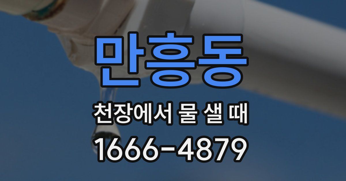 만흥동 천장에서 물 샐 때