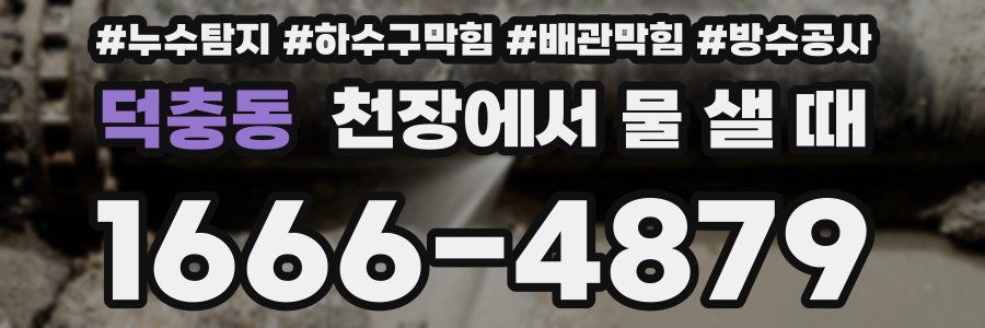 덕충동 천장에서 물 샐 때