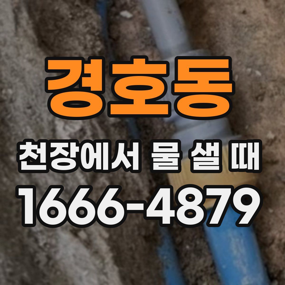 경호동 천장에서 물 샐 때