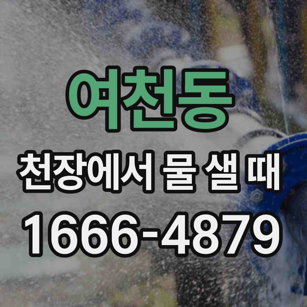 여천동 천장에서 물 샐 때