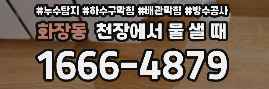 화장동 천장에서 물 샐 때