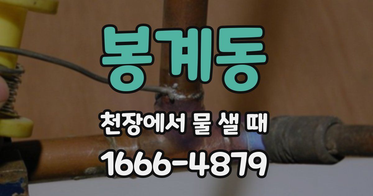 봉계동 천장에서 물 샐 때