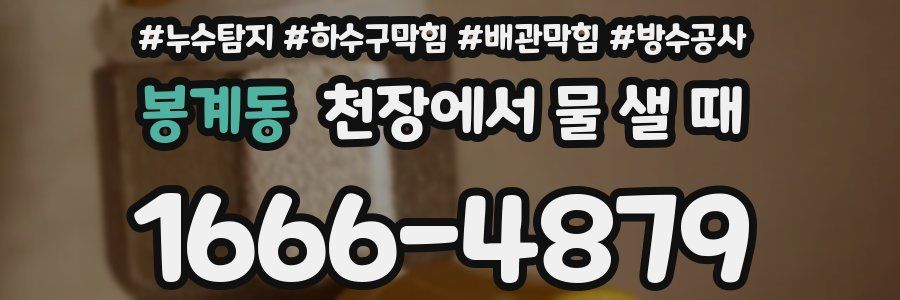 봉계동 천장에서 물 샐 때