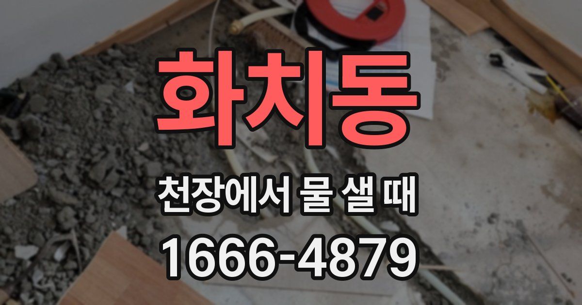 화치동 천장에서 물 샐 때