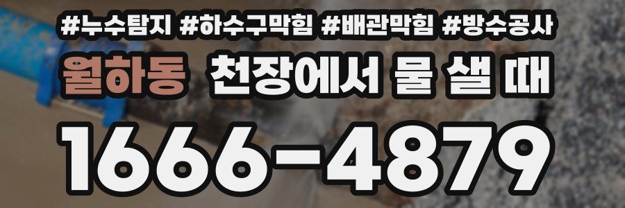 월하동 천장에서 물 샐 때