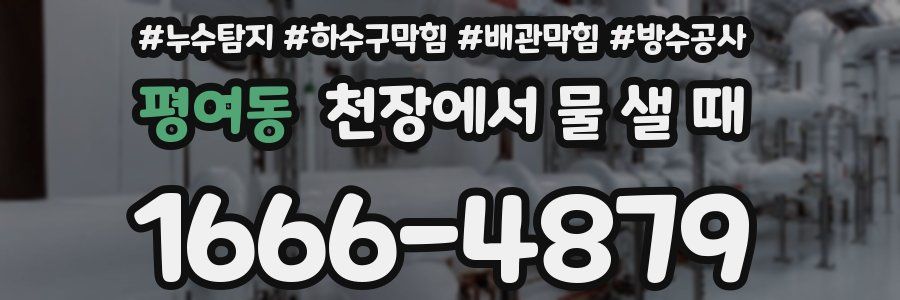 평여동 천장에서 물 샐 때
