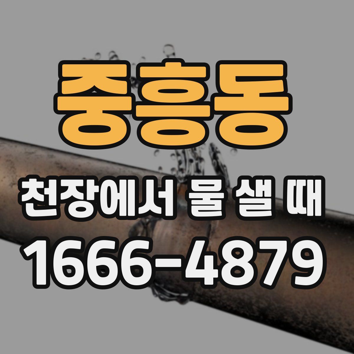 중흥동 천장에서 물 샐 때