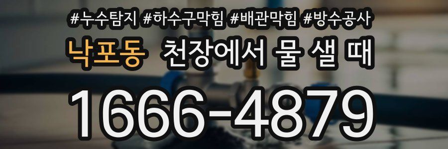 낙포동 천장에서 물 샐 때