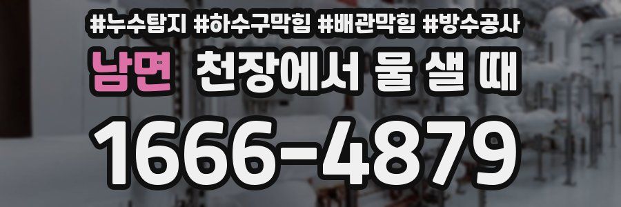 남면 천장에서 물 샐 때
