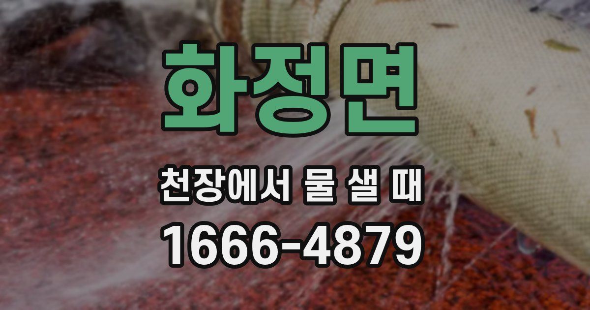 화정면 천장에서 물 샐 때