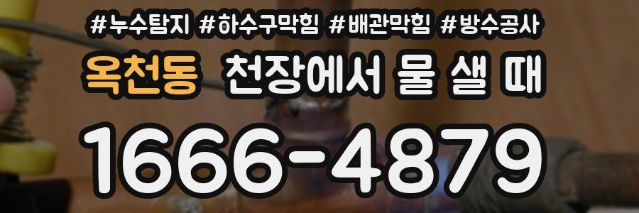 옥천동 천장에서 물 샐 때