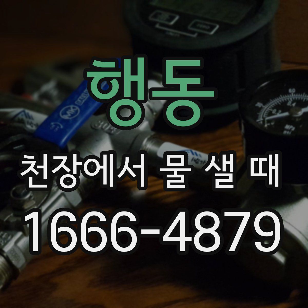 행동 천장에서 물 샐 때