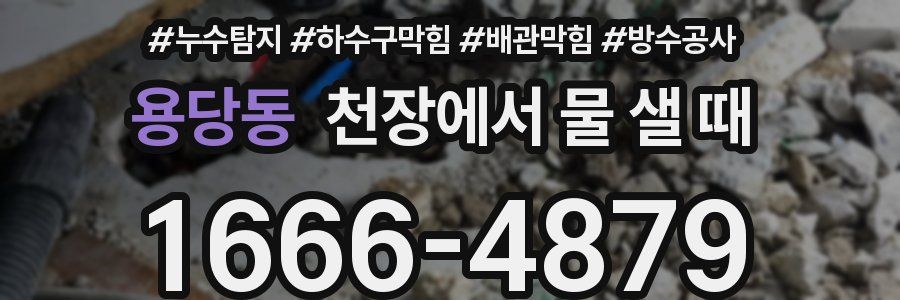 용당동 천장에서 물 샐 때