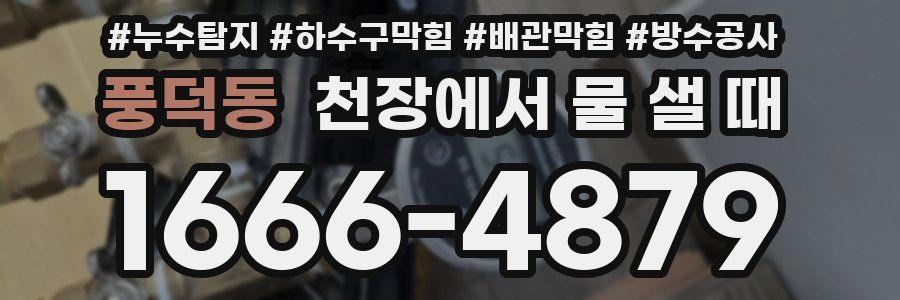 풍덕동 천장에서 물 샐 때