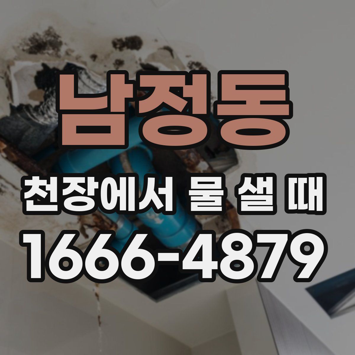 남정동 천장에서 물 샐 때