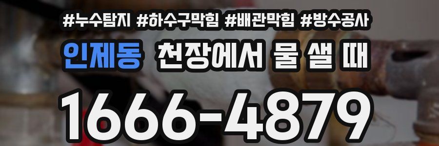 인제동 천장에서 물 샐 때
