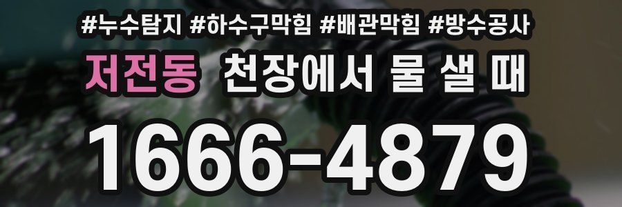 저전동 천장에서 물 샐 때