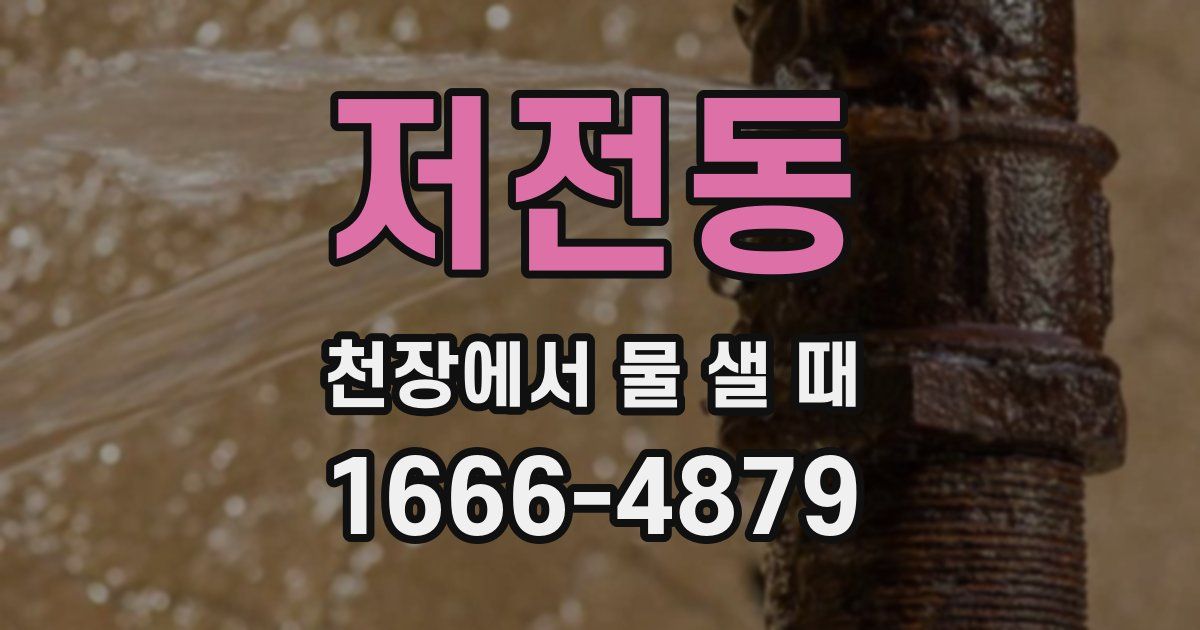 저전동 천장에서 물 샐 때