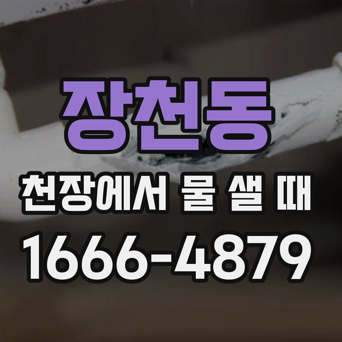 장천동 천장에서 물 샐 때