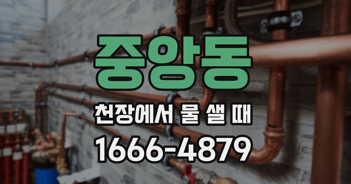 중앙동 천장에서 물 샐 때