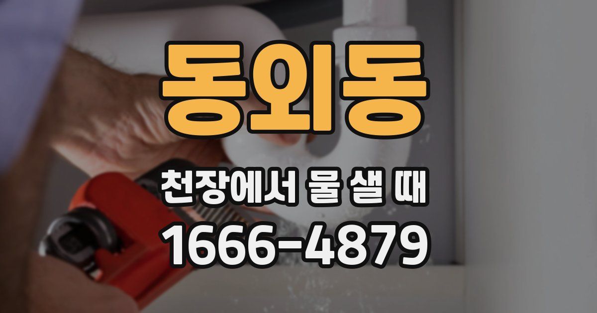동외동 천장에서 물 샐 때